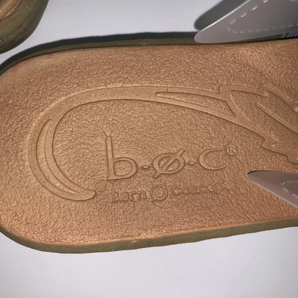 B.o.c Sandals Womens Size 7 Green Synthetic Slide Comfort Shoes BC0014554